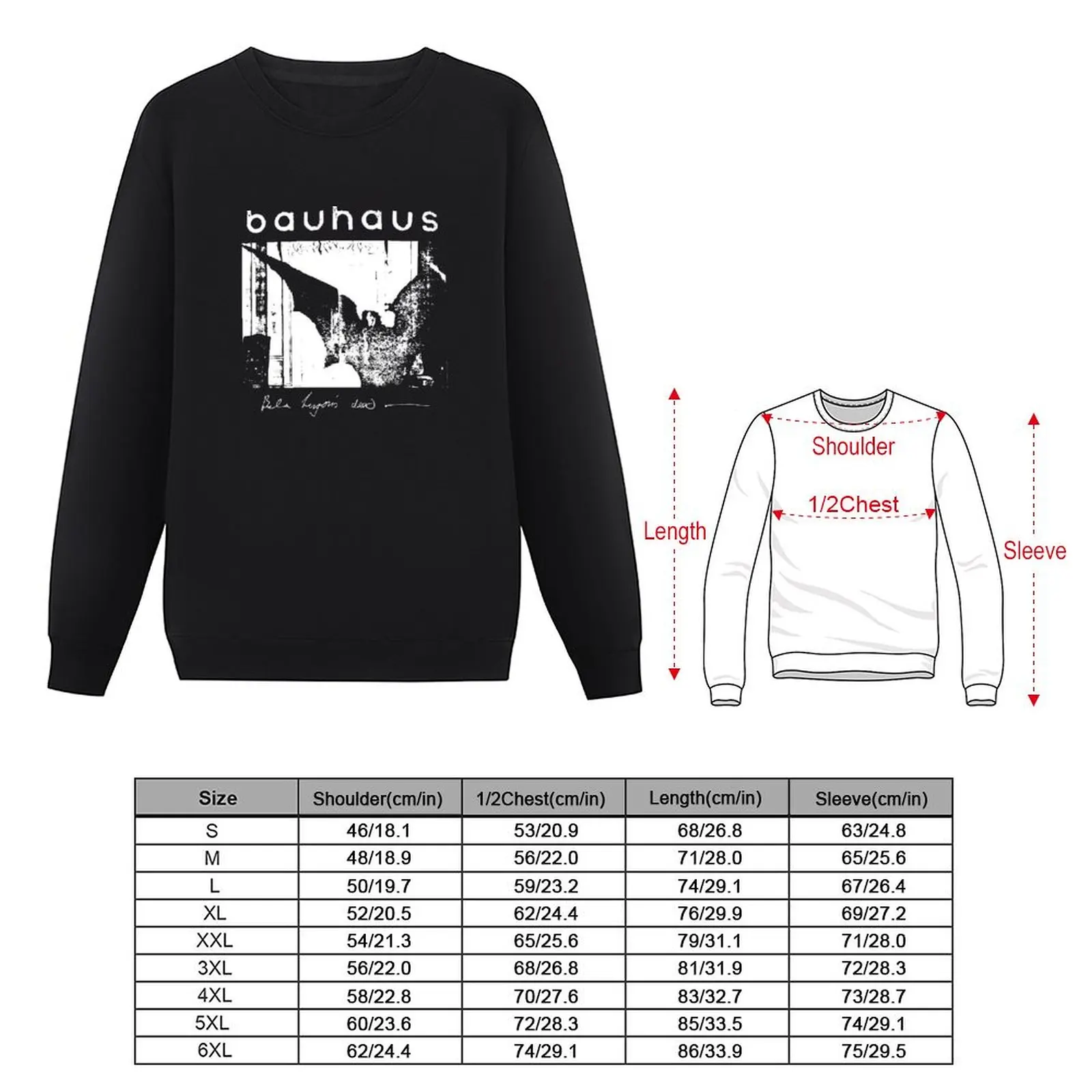 Bauhaus - Bat Wings - Bela Lugosi's Dead Sweatshirt blouse men's winter sweater men's autumn clothes graphic sweatshirts