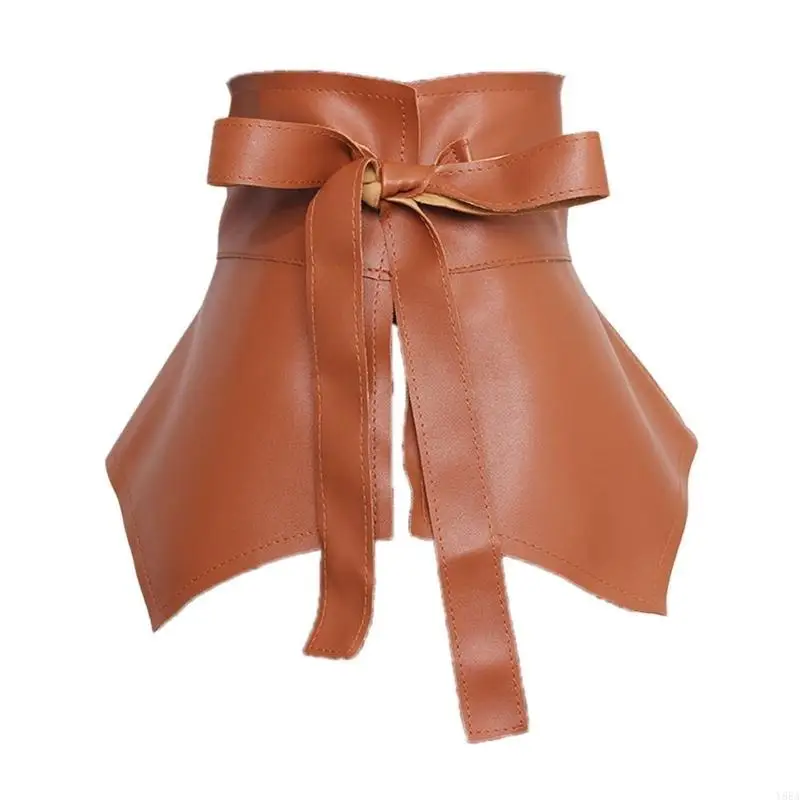 Y88A pu เอว cincher peplum เข็มขัดเข็มขัดเข็มขัดที่สง่างามที่สง่างาม