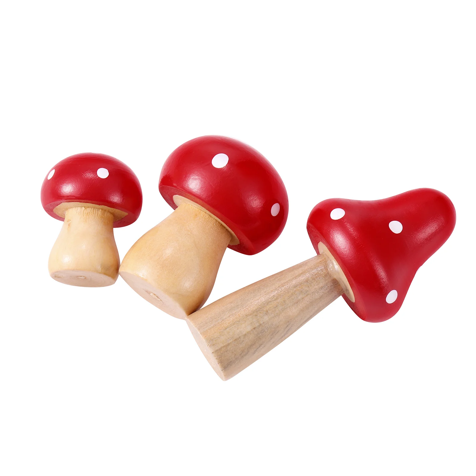 

Mushroom Figurine for Terrarium Artificial Plants Outdoor Mini Decoration Desktop Ornament Micro Landscape Wooden Miniature