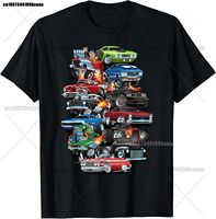 Car Madness! Muscle Cars, Classic Cars and Hotrods Cartoon T-Shirt