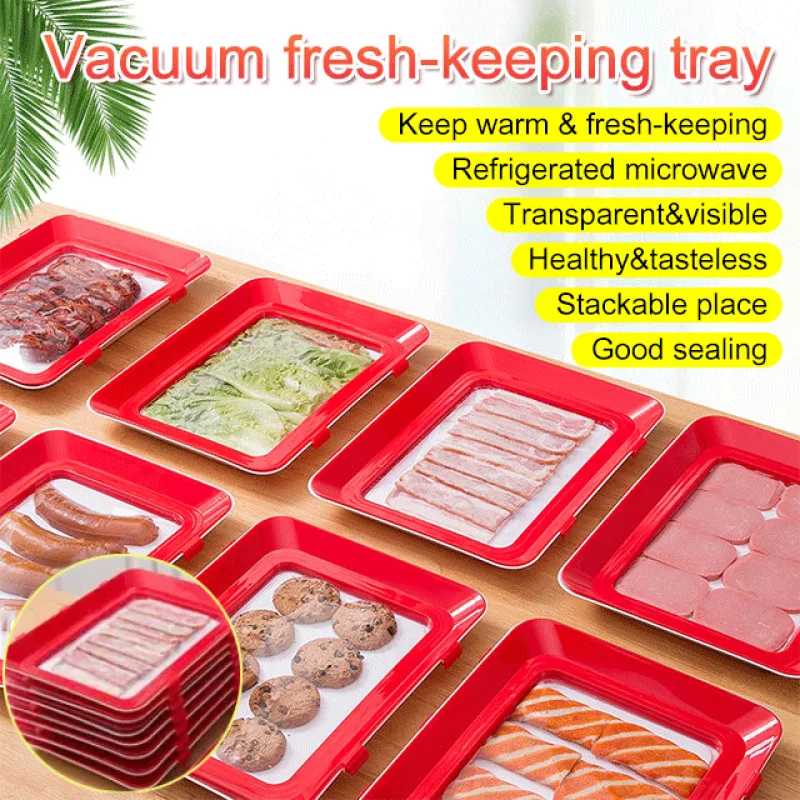 Reusable Textured Food Container Freshness Tray