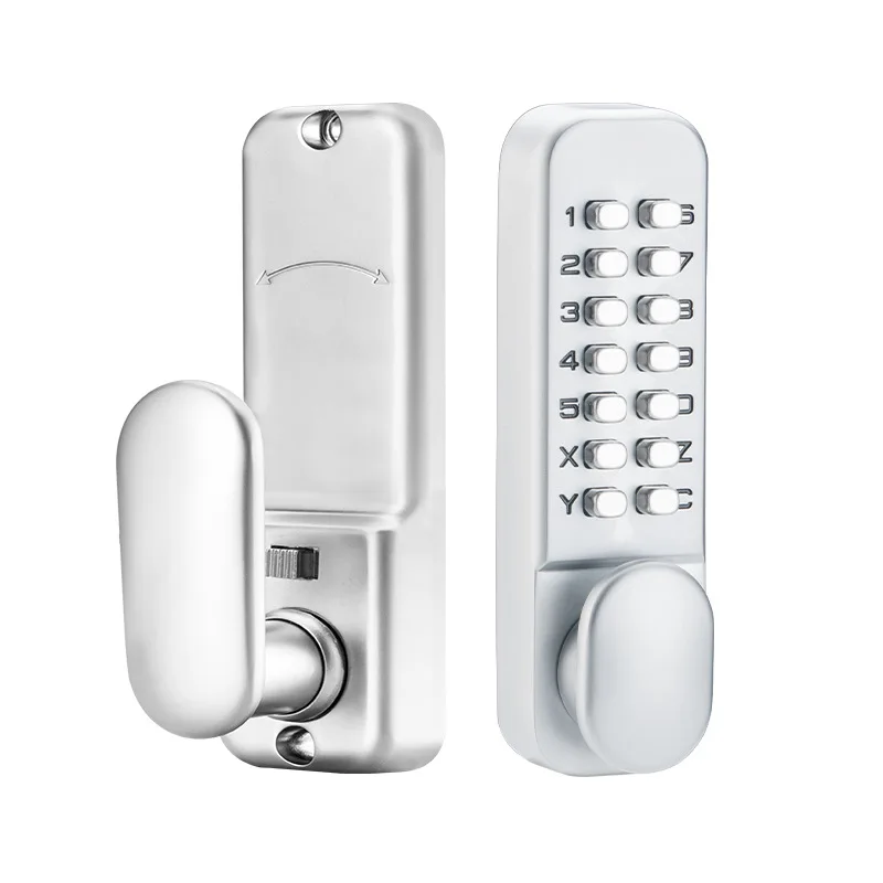 

Waterproof Mechanical Button Password Single Latch Lock For Indoor Outdoor Wooden Door No Need Power