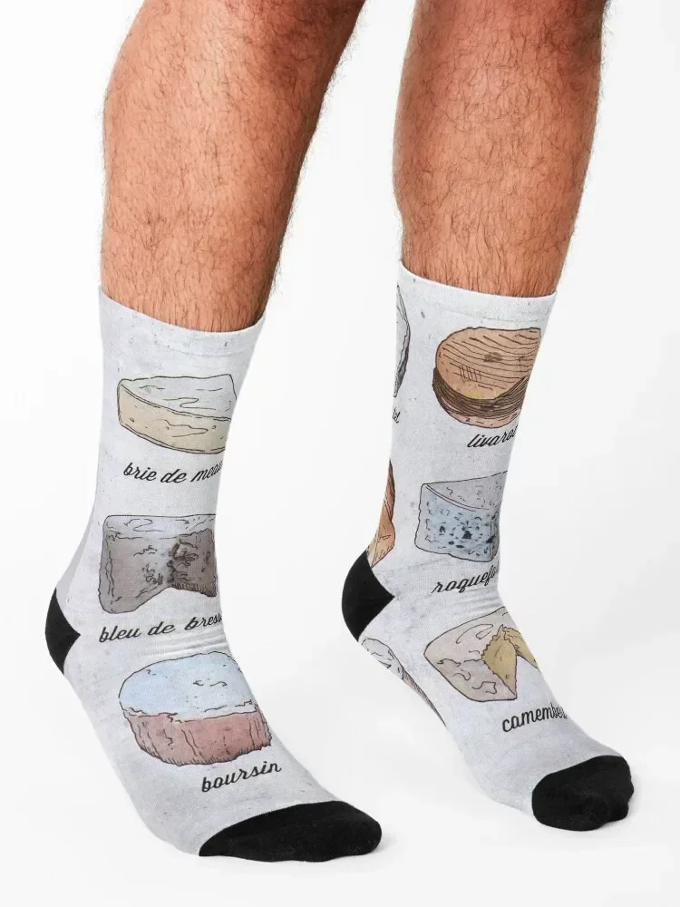 جبن فرنسا خمر الجبن الفرنسي دليل الجوارب التنس مخصص تشغيل أفكار هدية عيد الحب النساء الجوارب الرجال #3