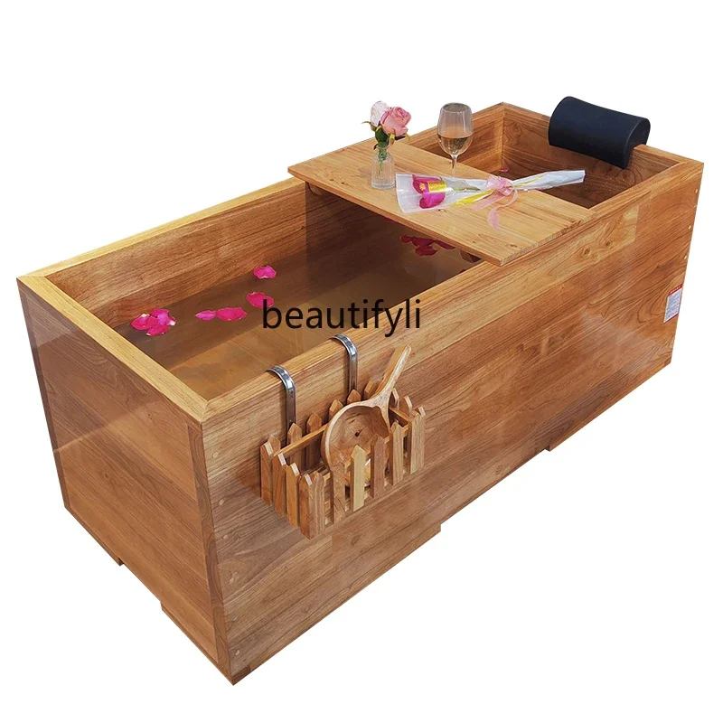 

Beauty salon oak bath bucket adult household solid wood full body tub bath tub