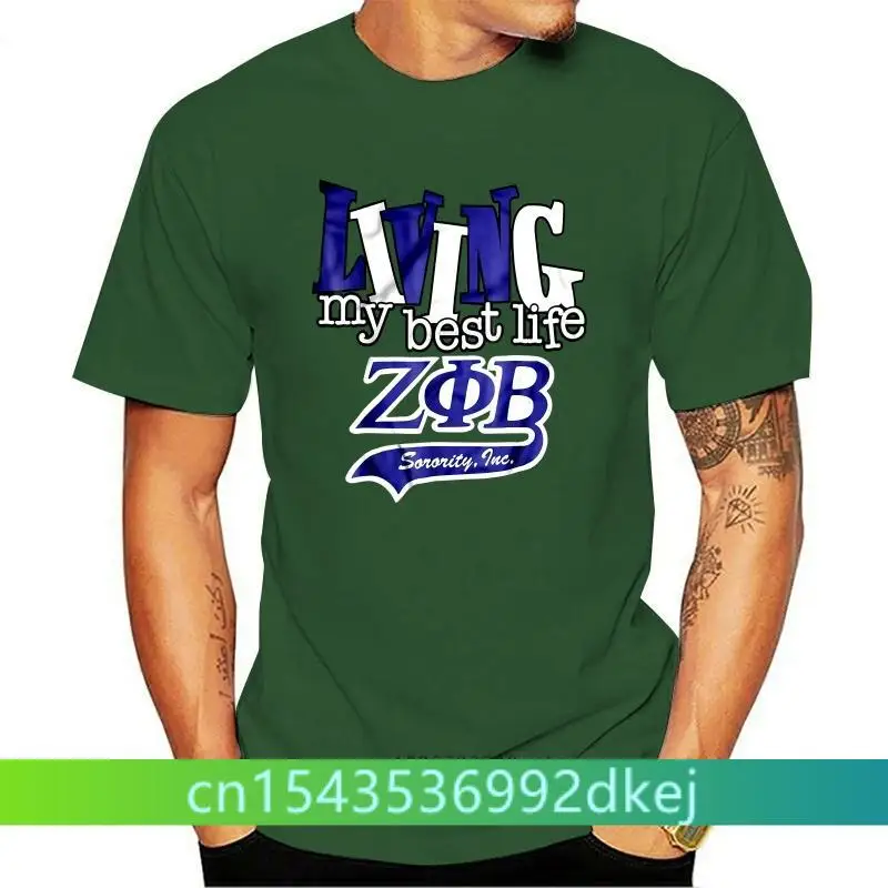 Men T Shirt Living My Best Life Zeta Phi Beta Sorority  Women t-shirt