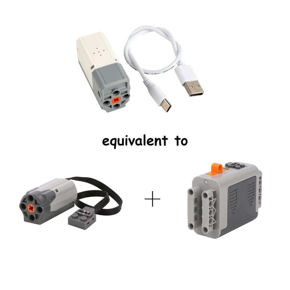 Pequeño Motor M, batería de litio, máquina todo en uno, tecnología 9686 8883, piezas de bloques de construcción, funciones de potencia del Motor, bloques, juguete DIY