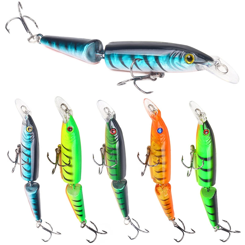 وهمية الصيد إغراء الطعم قسمين الطعم الثابت 9g10.5cmSwinging محاكاة أسماك إغراء الطعم الثابت وهمية الطعم العالمي للمياه العذبة