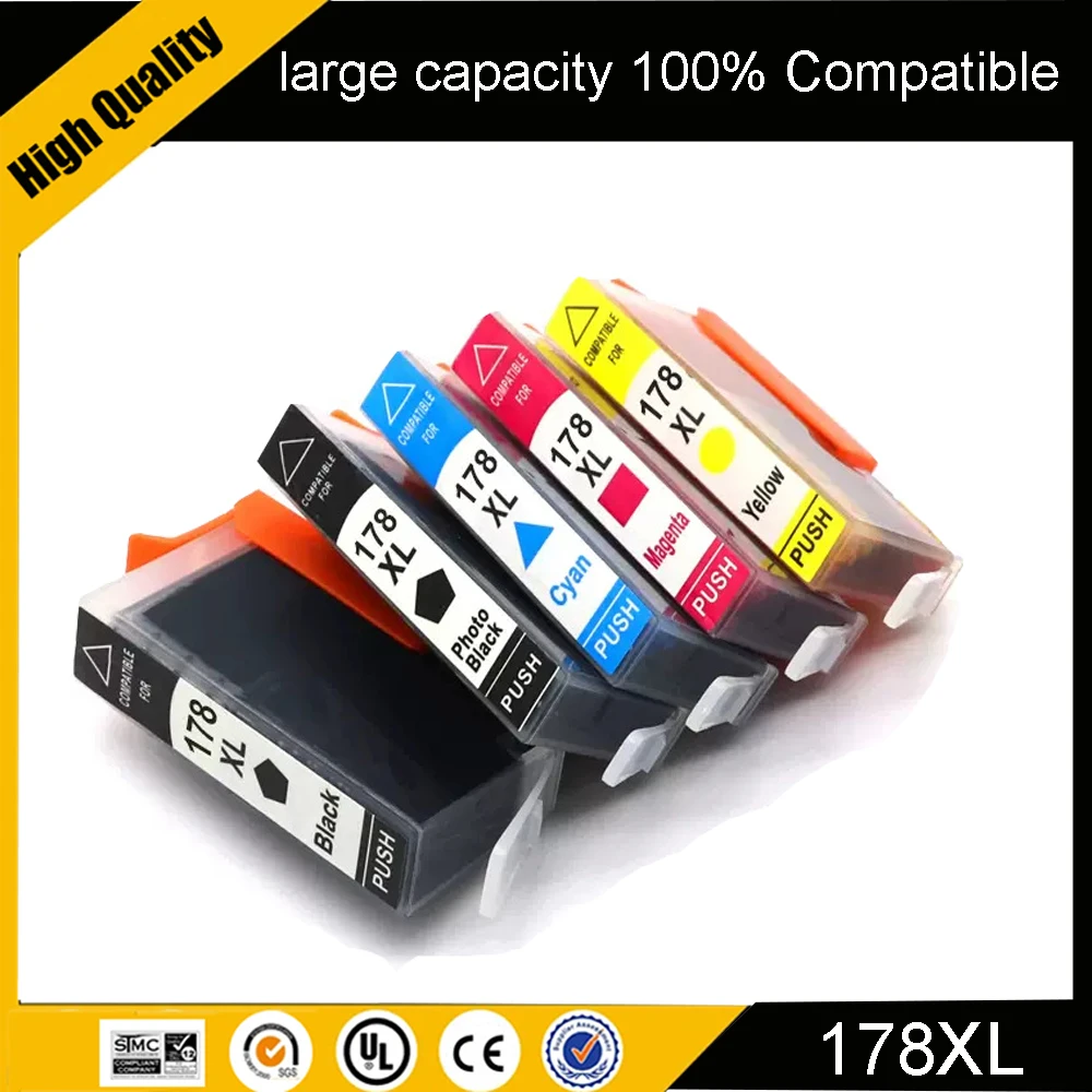 

For HP178 178XL Full Ink Cartridge Compatible For HP 178 XL Photosmart B109 B110 B210 C309 C310 C410 D5468 D5463 D5460 C5380