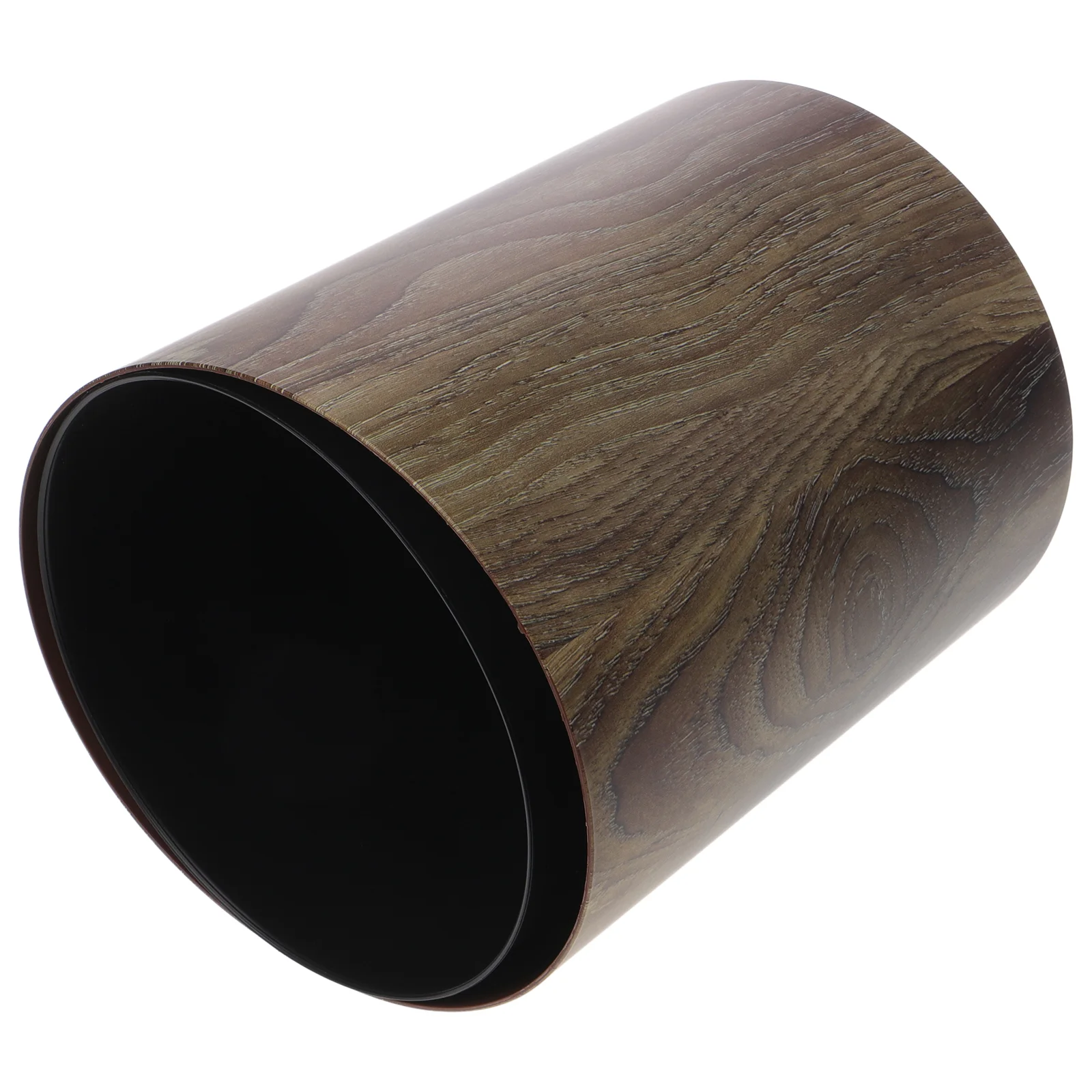 

Sports Imitation Wood Grain Trash Can Office Recycling Bin Bins Wastebasket