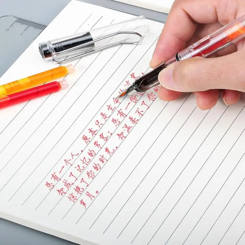 12/36PCS 3.4mm Colourful Ink Cartridges for Fountain Pens, Refillable School Office Supplies