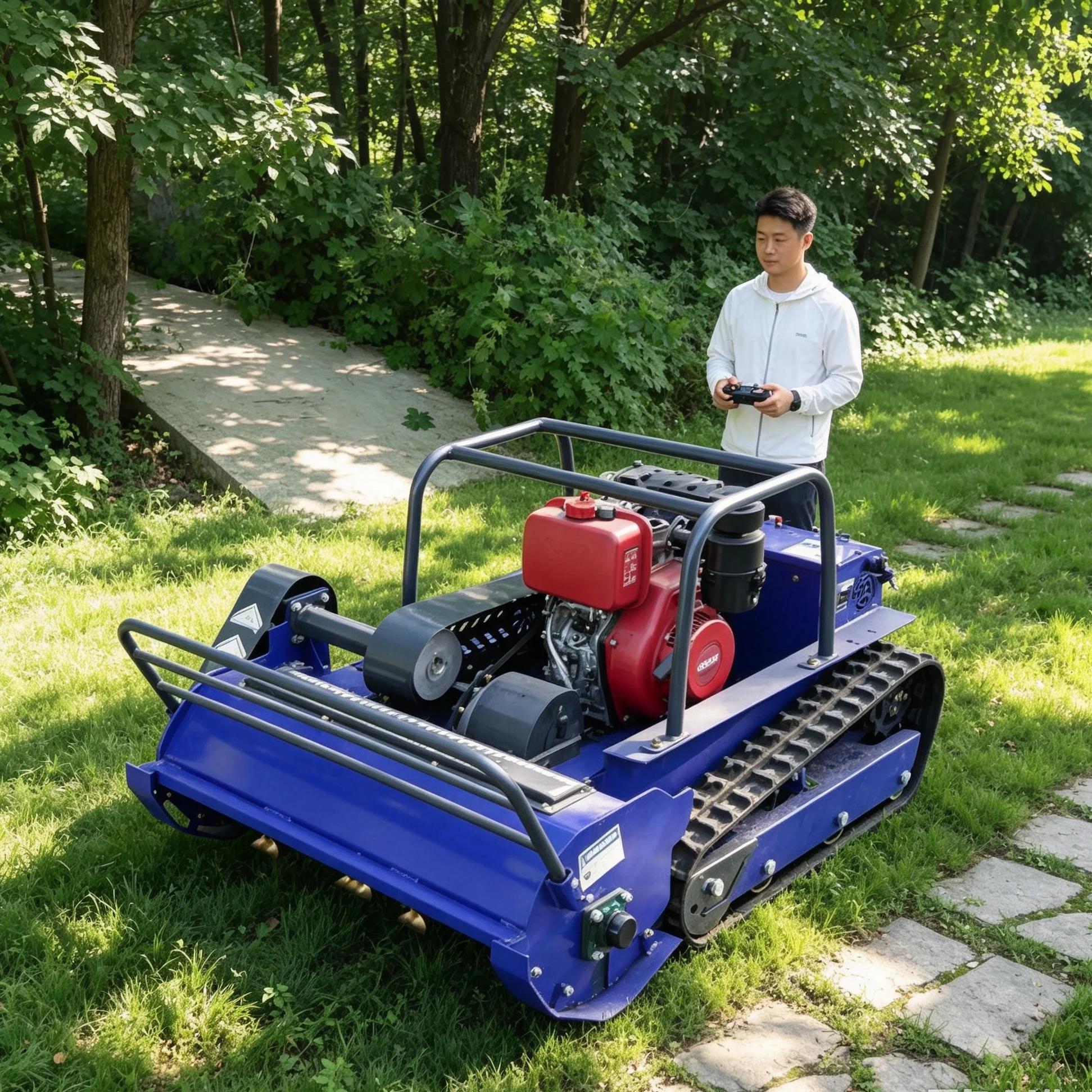 Customized Wide Open Hillside Grassland 1000S Self‑Propelled Lawn Mower, Tough Hammer Blade, Swing Cutting For Uniform Grass