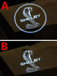 2pcs Car Door Led Lamp Projector Welcome Lights Decor For Ford Mustang GT500 SVT Shelby Fender Car-styling Car Accessories