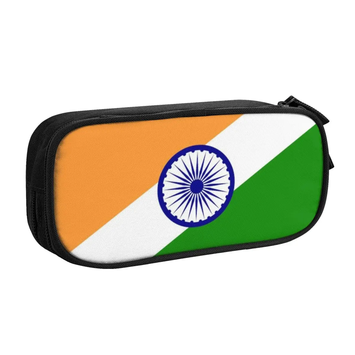 Custom Indias Patriotic Cute Pencil Cases Boy Girl Large Storage Flag Of Indias Pencil Bag Pouch Students Stationery