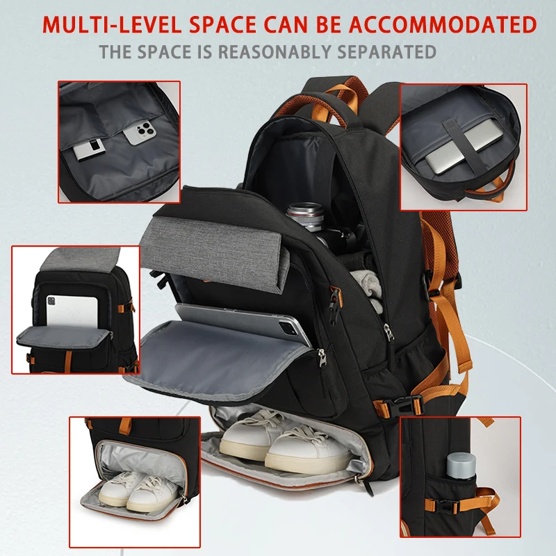 70 liter large capacity leisure travel backpack, lightweight and splash proof, outsourced cross-border popular computer backpack