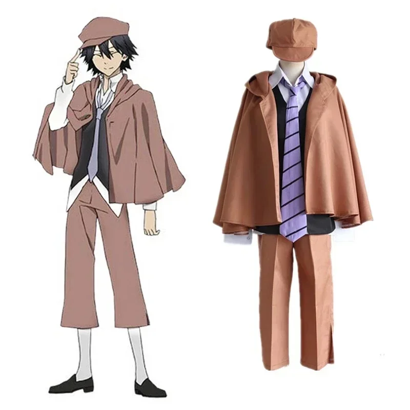 

Anime Cosplay Costumes Ranpo Edogawa Clothing Detective Uniforms Halloween Party Outfits
