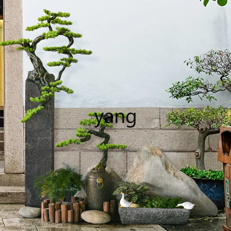 

LMMAnti-Corrosion Wood Fence Garden Outdoor Fence Water Flowing Ornament
