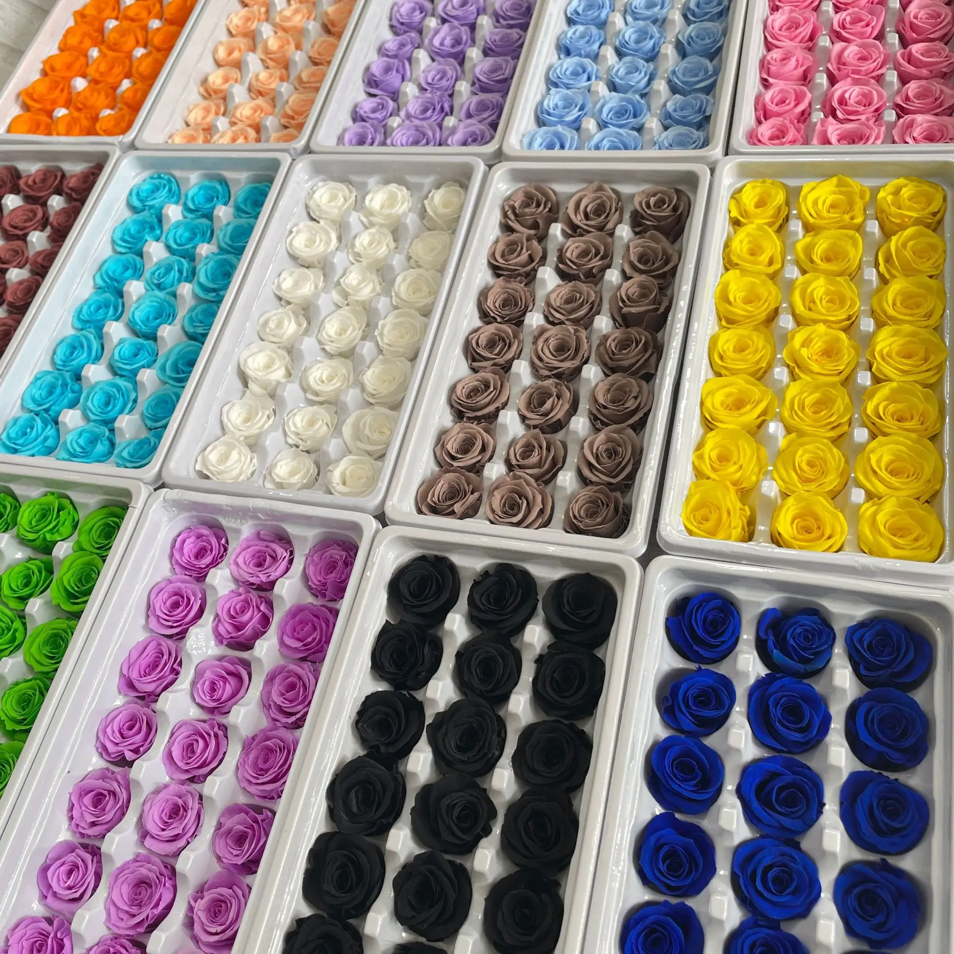 2-3cm/ A-grade Immortal Rose Preserved Flower Rose Head Handmade Flower DIY Material Gift Box Wedding Decoration Rose