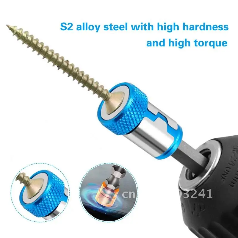 Magnetic Ring Universal Metal Screwdriver Bit for 6.35/7mm/7.3mm Shank Anti-Corrosion Drill насадка на шуруповерт