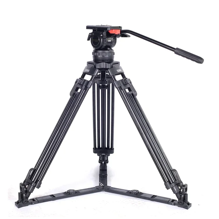 professional  fluid head ENG video camera  aluminium tripod system for camcorder shooting