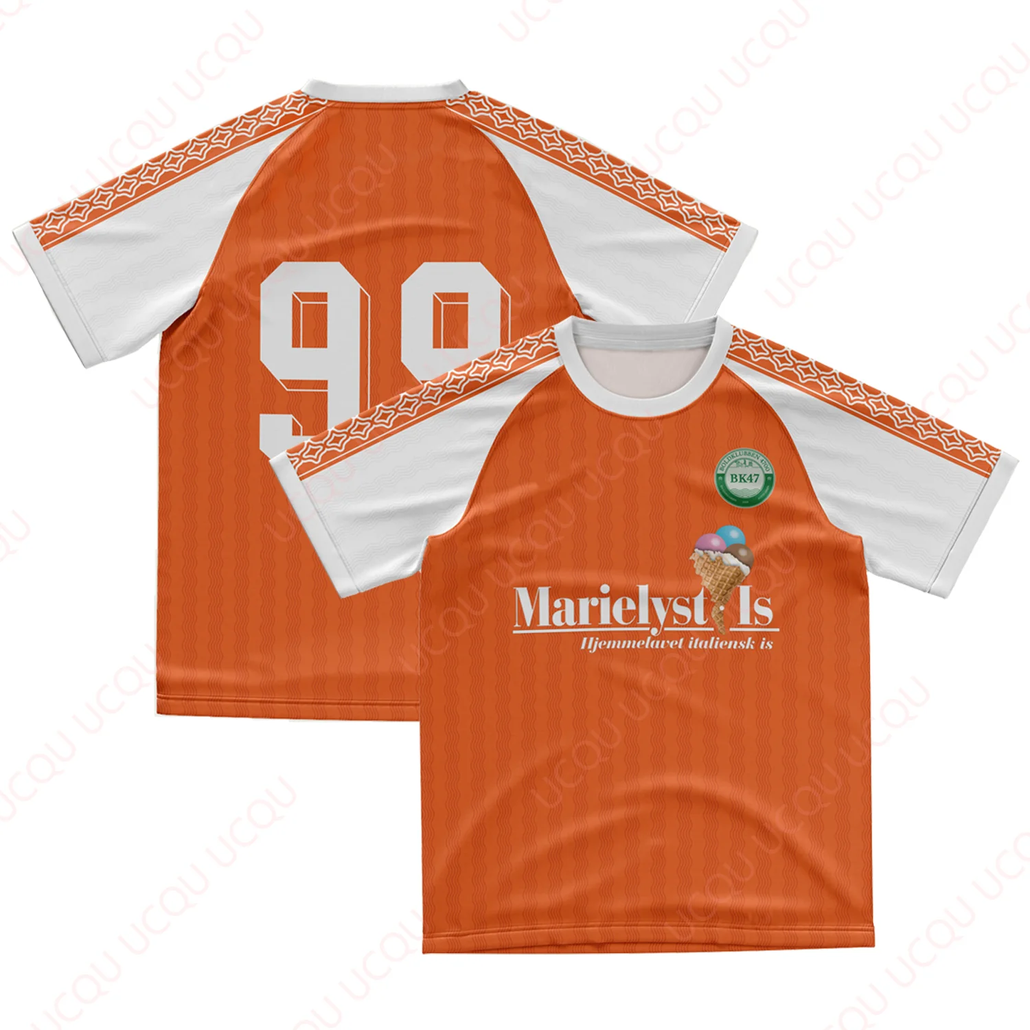 

Boldklubben 4700 Orange Jersey Newest Outdoor Quick Dry Jersey Summer Classic Tee Adults and children Loose Exercise Jersey