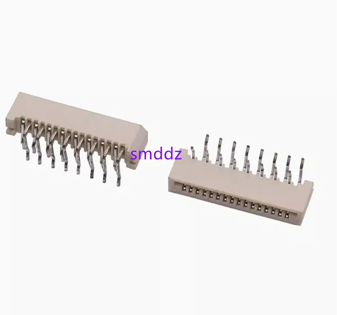 50pcs /  FPC connector 1.0 spacing MM uncovered bent pin DIP4P-60