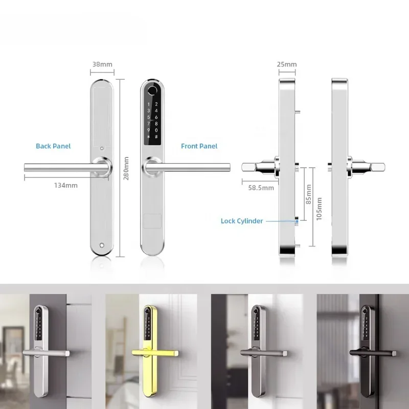 New High-Quality Biometric Electronic Entrance Smart Fingerprint Security Door Lock Wifi Based