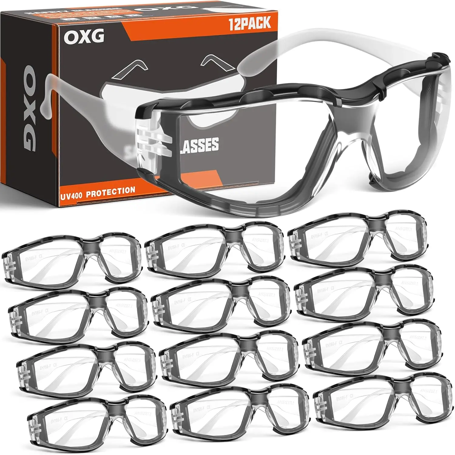 

Anti Fog Safety Glasses with Foam Gasket for Men Women, Protective Eyewear for Work and Outdoor Activities