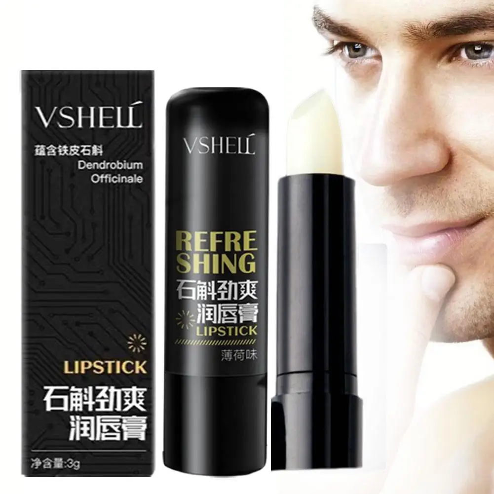 

Men's Lipstick Desalinates Lip Lines, Moisturizes, Hydrates, Moisturizes, And Dry Prevents Lipstick Mint Flavor X4Z1