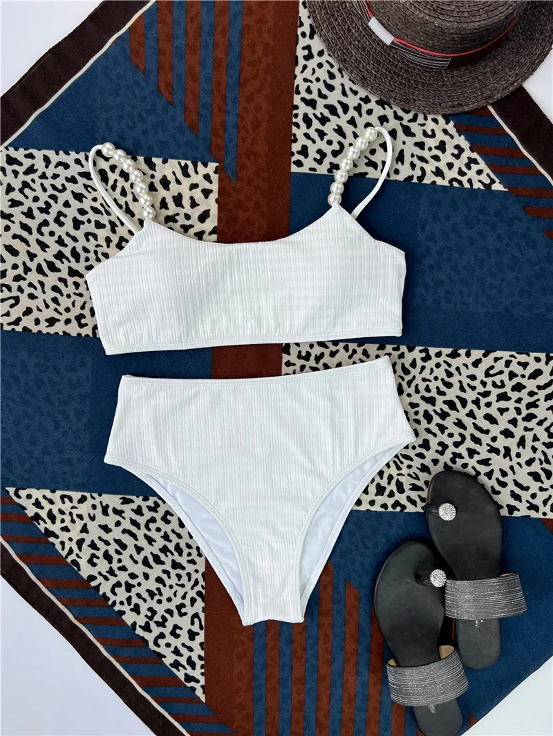 เครื่องประดับเอวสูงบิกินี่ชุดว่ายน้ําชายหาดผู้หญิง Stroj kapielowy Tankini Femme Maio Biquinis Mujer Banador Badpak