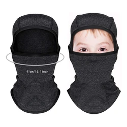 Winter Kids Balaclava Windproof Ski Face Cover Children Fleece Neck Warm Motorcycle Bike Helmet Liner Hood Cap Cycling Headgear