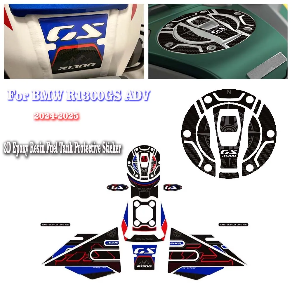 

For BMW R1300GS R1300 GS Adventure R1300 GS ADV 2024-2025 Motorcycle Accessories 3D Epoxy Resin Tank Pad Protection Sticker