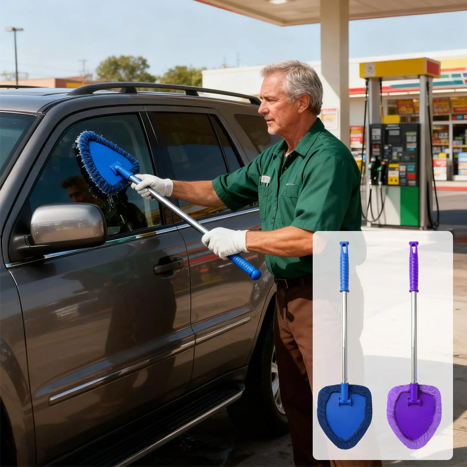 

Car Window Cleaner Soft Non Slip Compact Wiping Tool Car Window Cleaner Tool For Automotive Vehicle Trunk Home Indoor Garage