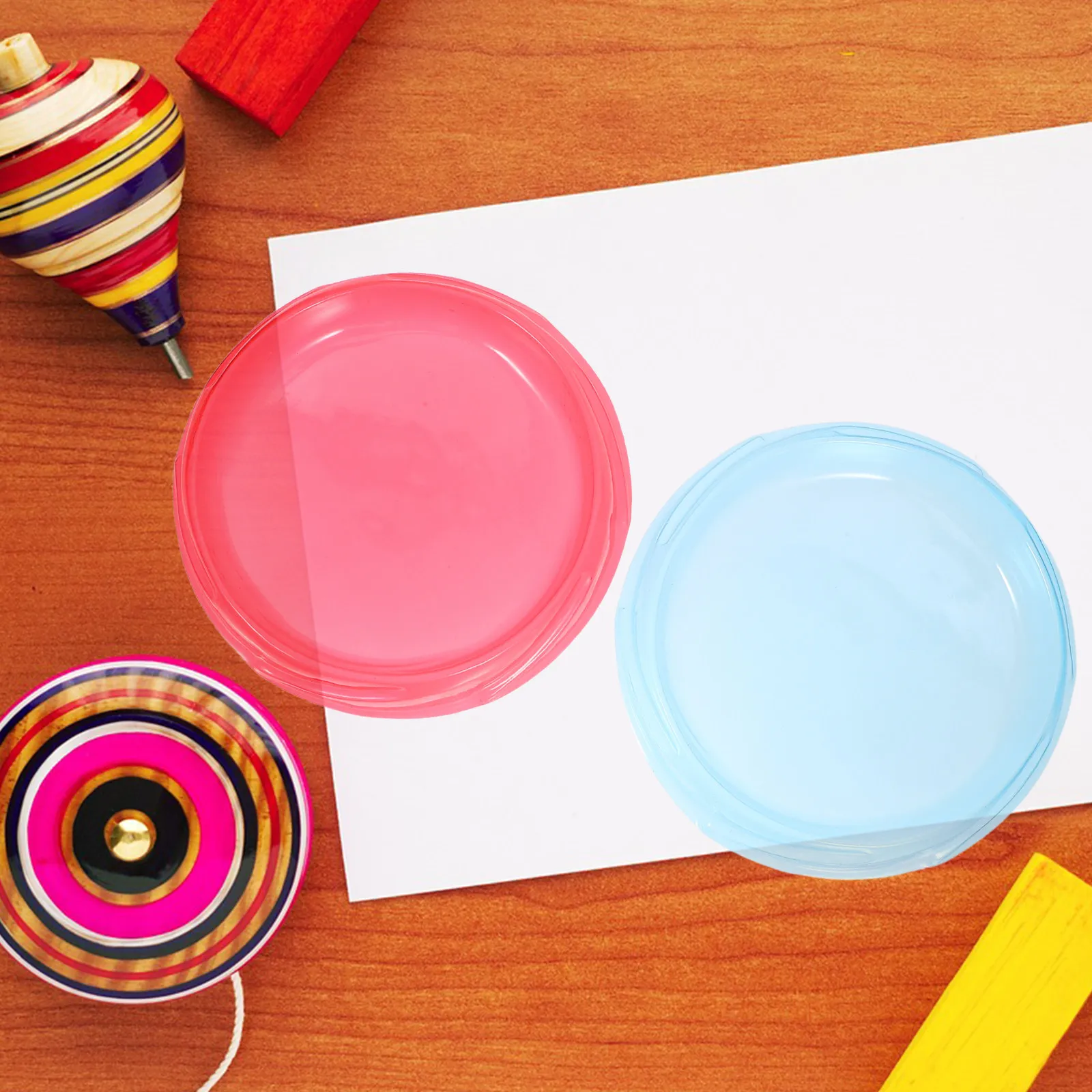 4Pcs Lightweight Portable Gyro Battling Stadium Plastic Round Game Plate for Top Competitions Hand Eye Coordination Development