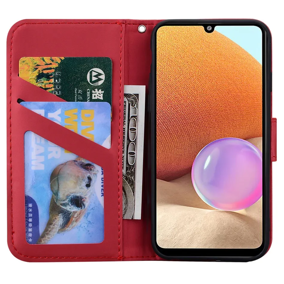 Wallet Case For Xiaomi Mi Poco X3 NFC Redmi A1 9A Note 12 11 10 9T 7 8 9 Pro 9S 10S 11S 8T Cute Animal Card Pocket Cover #SAA