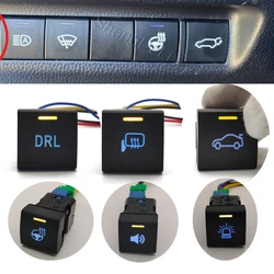 1 Pc Car LED DRL Light Steering Wheel Heated Horn Switch Button For Toyota Camry V70 2018 Rav4 Corolla Altis 2019 prado 150 2020
