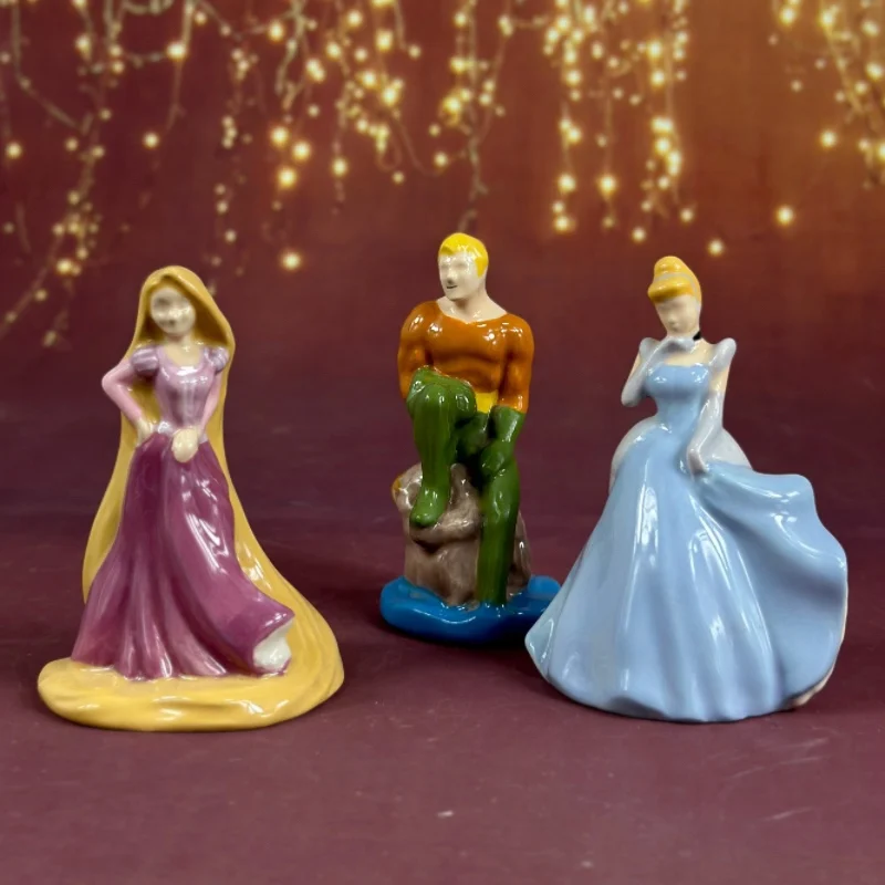 Export ceramic long haired princess semi-finished ornaments for foreign trade