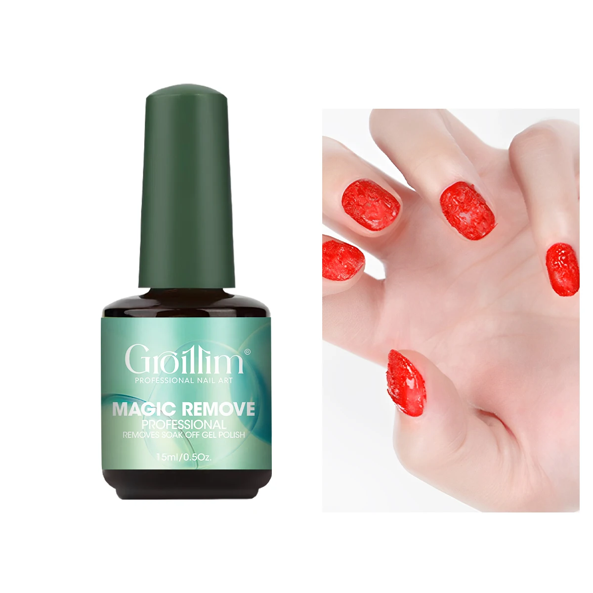 عبوة واحدة من مزيل طلاء الأظافر، 15 مل لكل أنبوب، سريع وسهل، خالي من العطور، خالي من الكحول، يزيل طلاء الأظافر بسرعة. #2