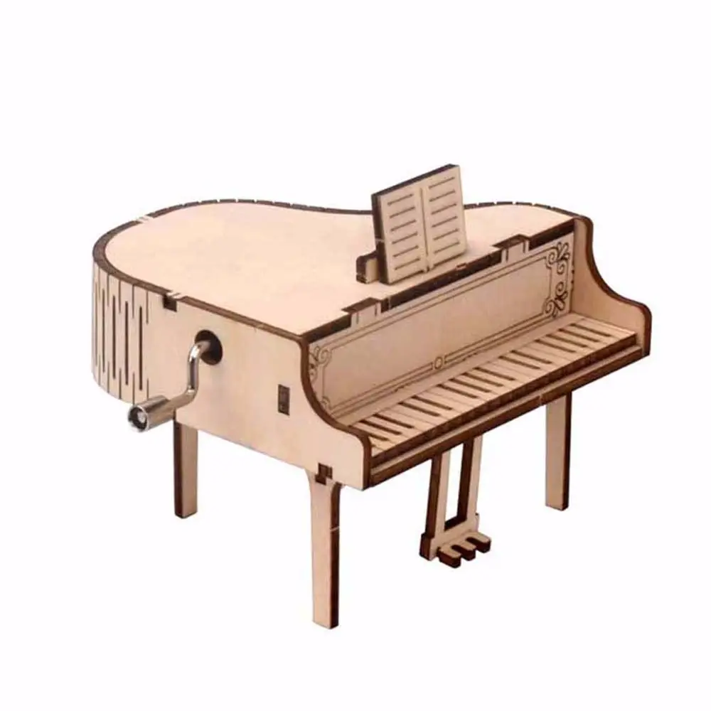 

Creative Handmade Ornaments Piano Model Kits Toys Wooden Toys Wooden Puzzle Piano Music Box Model Kits Assembling Toy 3D Puzzle