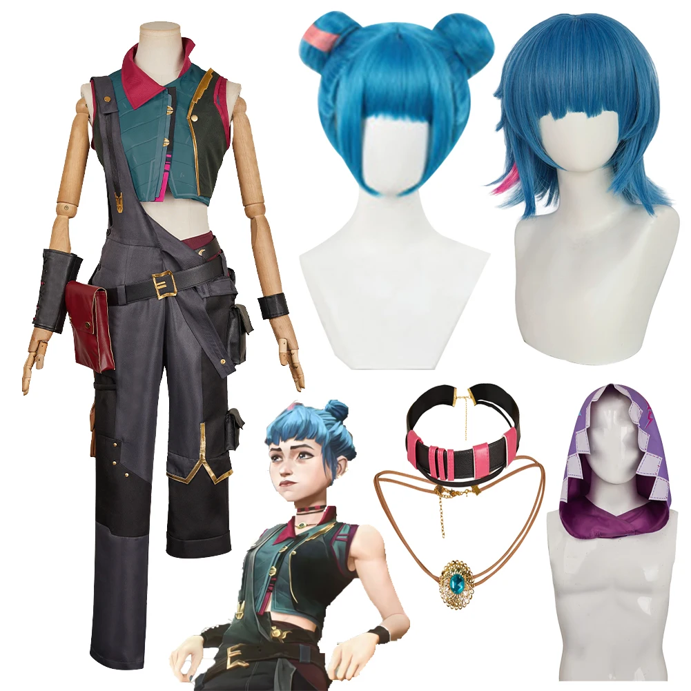 

Игра LoL TV 2, косплей Young Arcane Jinx, пудра, одежда, парики, шляпа, женская вечерние маскировка, костюм на Хэллоуин, карнавальные наряды, костюмы