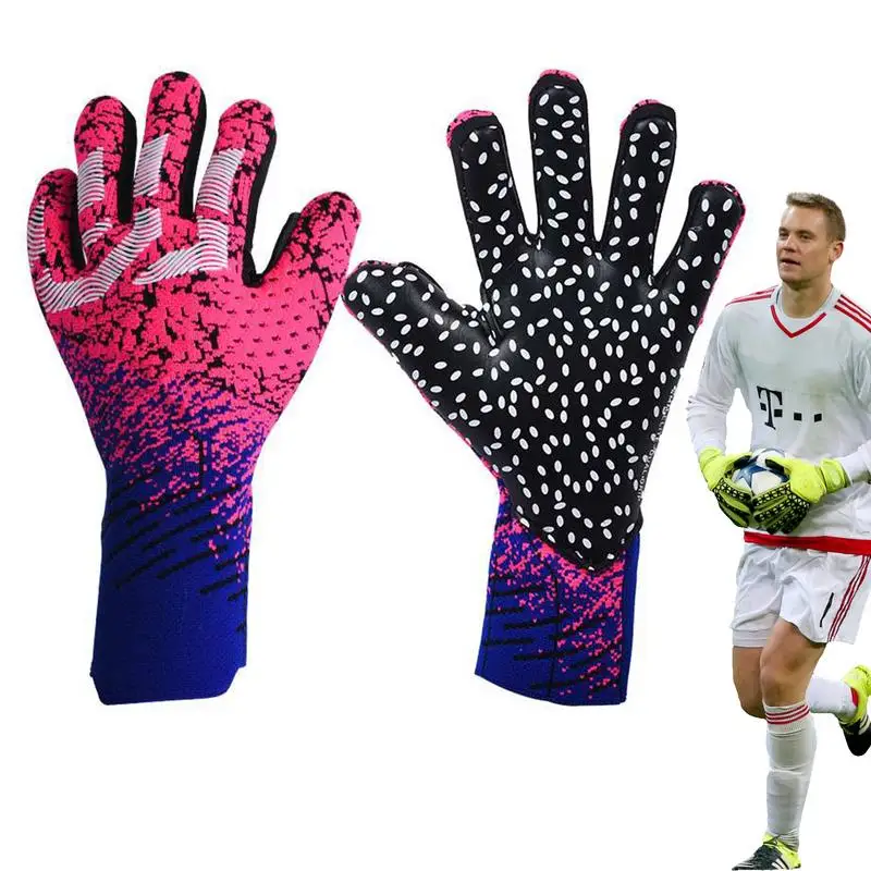 

Football Goalkeeper Gloves Professional Sports Soccer Goalie Gloves Football Gloves With Anti-slip Latex Palm Grips For Adult