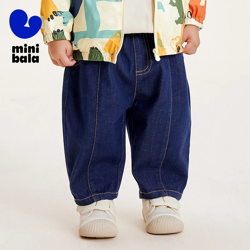 Mini Bala Pants Unisex Children Long Pants for the 2024 New Year Baby Loose Children Jeans