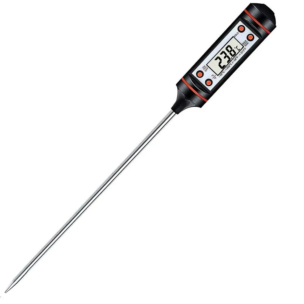 

4 Pcs Temperature Measurement Digital Meat Thermometer Water Milk Food Thermometer Oil Liquid 304 Stainless Steel Probe Cooking