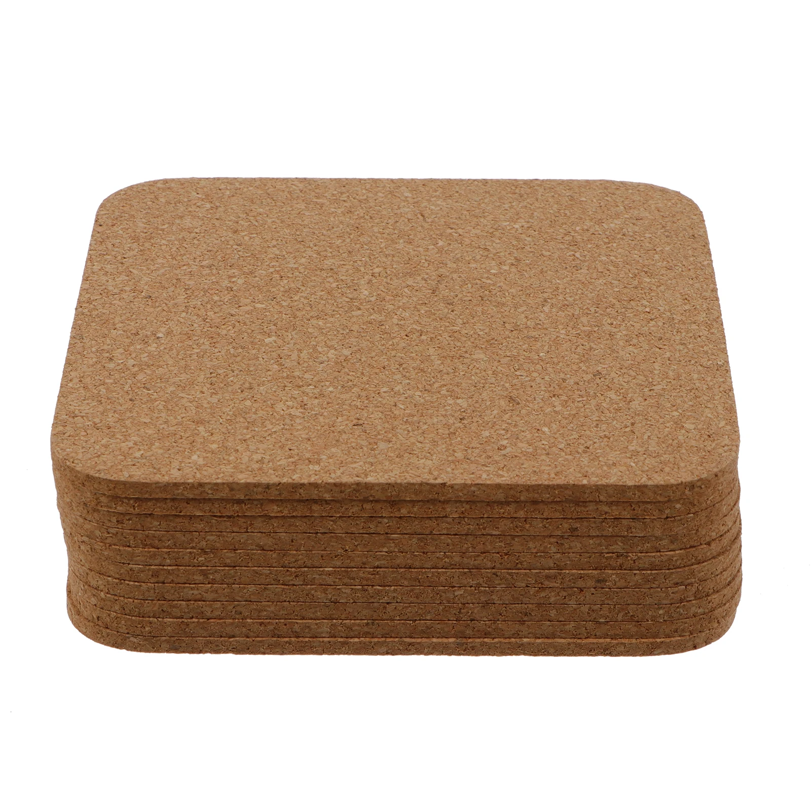 

10 Pcs DIY Coasters Wood Square H made Heat Insulation Drink Cork Table Mat Pad Gifts Home Textile Accessories