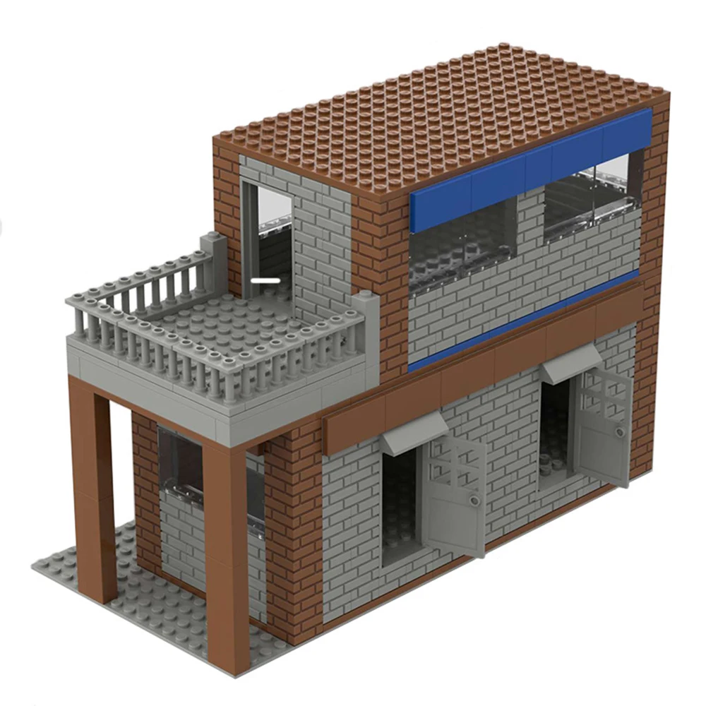 Cozy House City Street View Building Kit Figure Mini Military Architecture Accessories MOC Block DIY Bricks Boy Toys Brinquedos
