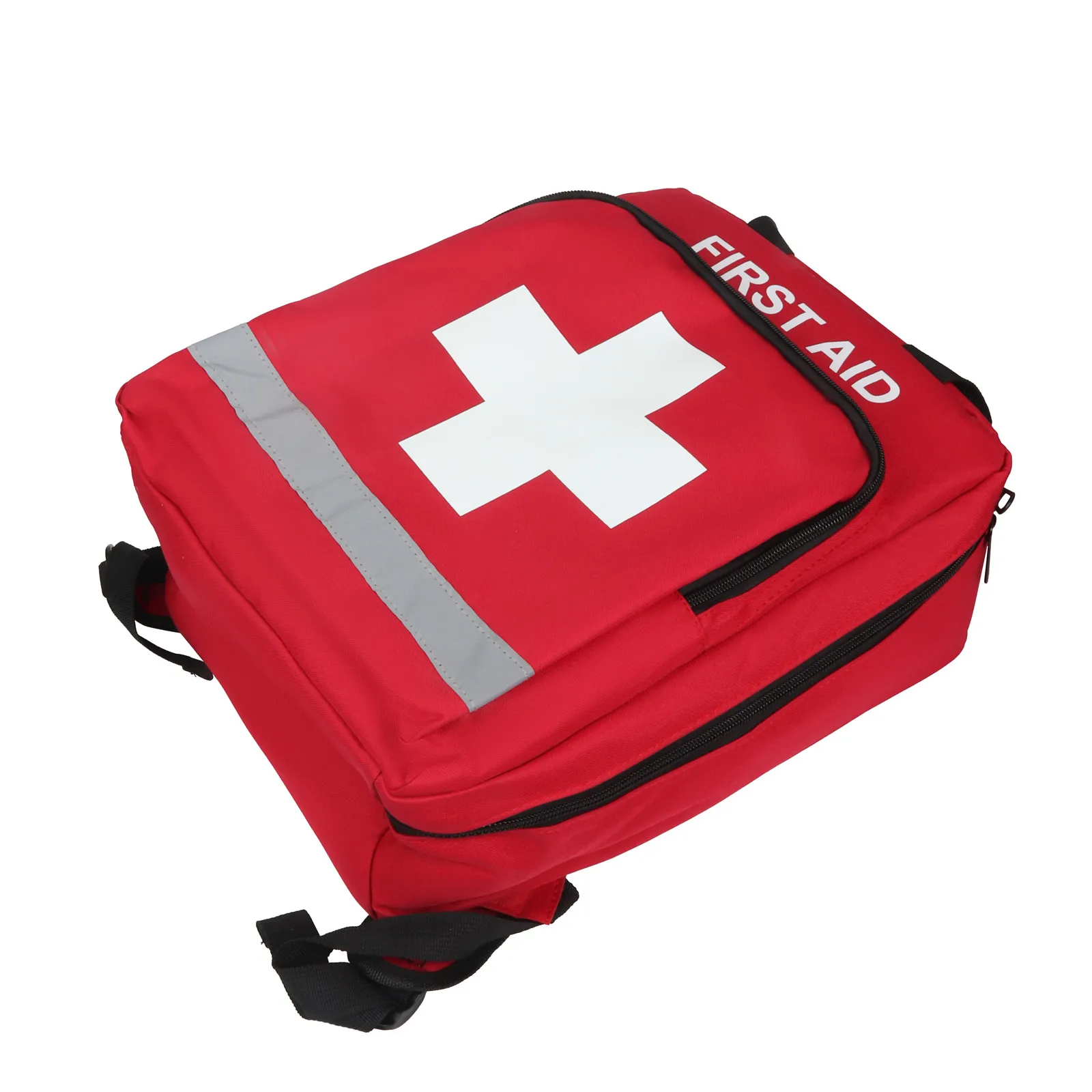 Red Emergency Backpack First Aid Bag Empty Medical First Aid Backpack Treatment First Responder Trauma Bag with Reflective Strip