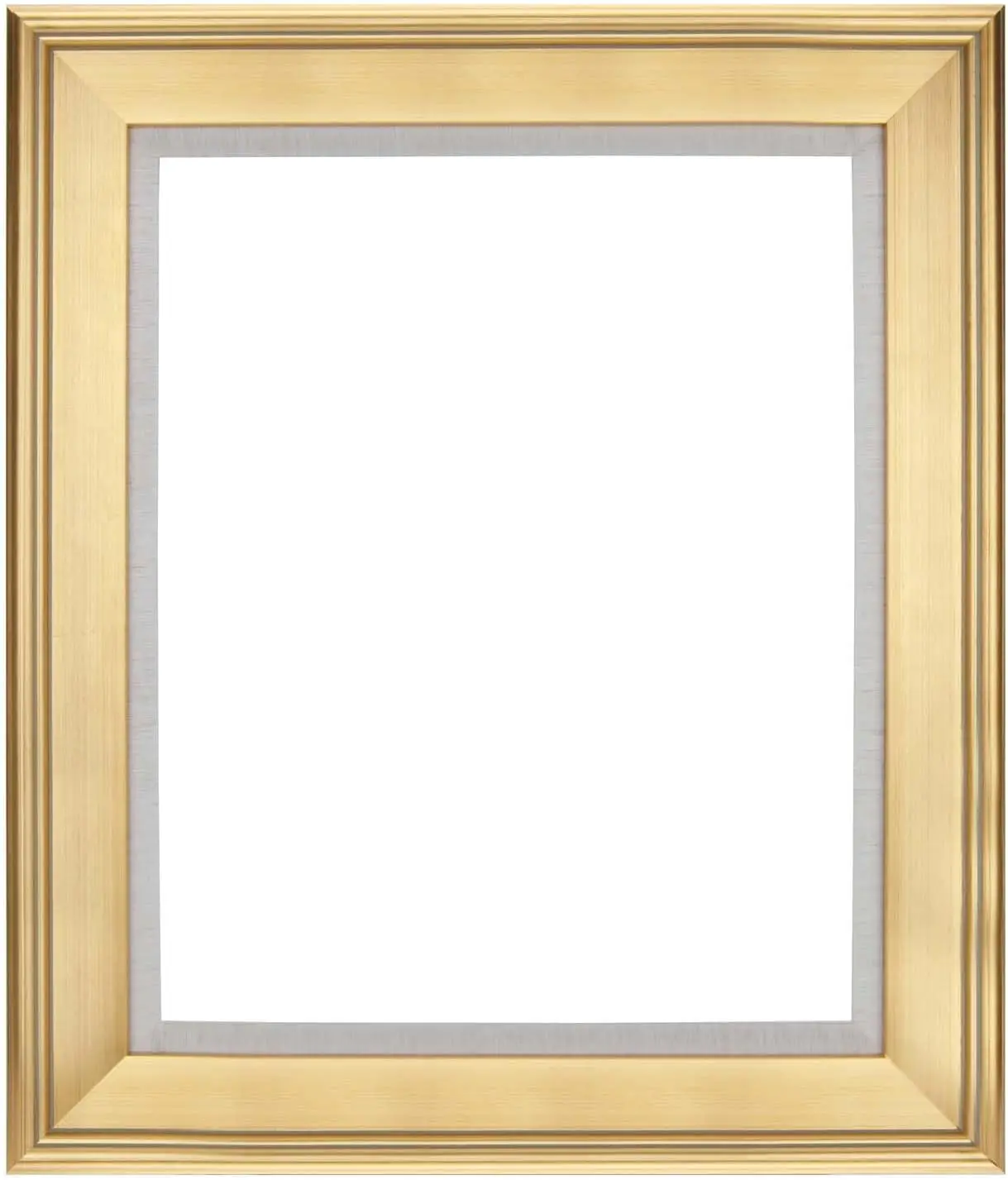 

Elegant Plein Aire Gold Frame with Linen Liner, 16x20 Ornate Open Back Picture Frame, Gessoed Wood, 2.75-inch Wide Moulding
