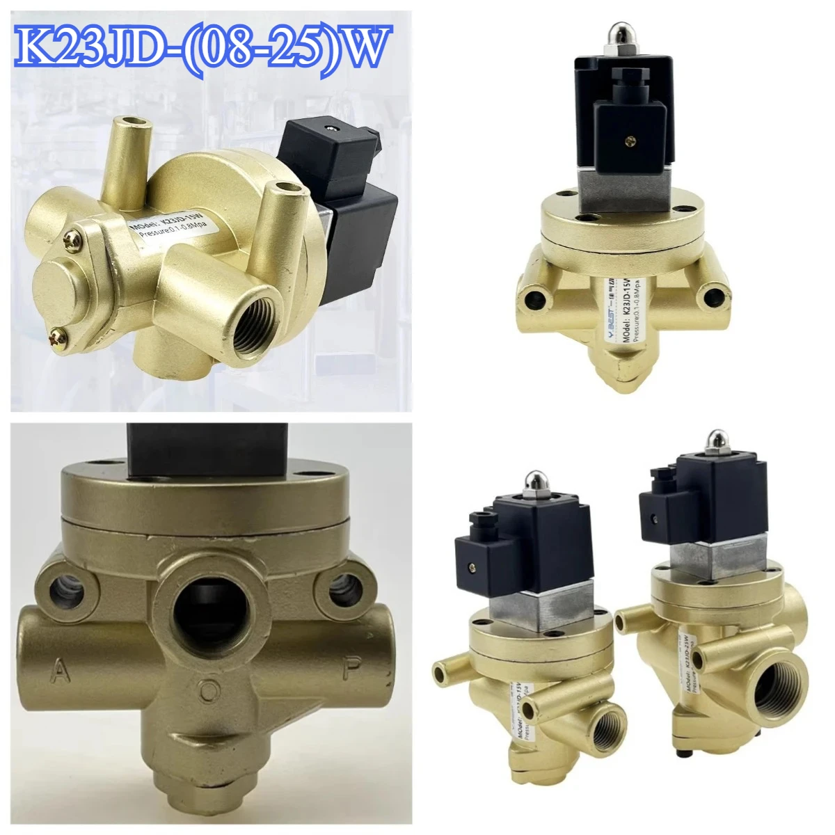 Normally Closed Solenoid Valve K23JD-15W K25JD-20W 8W 25W 2/3 Way Shut Off Valve for Industrial Automation Hydraulic Equipment