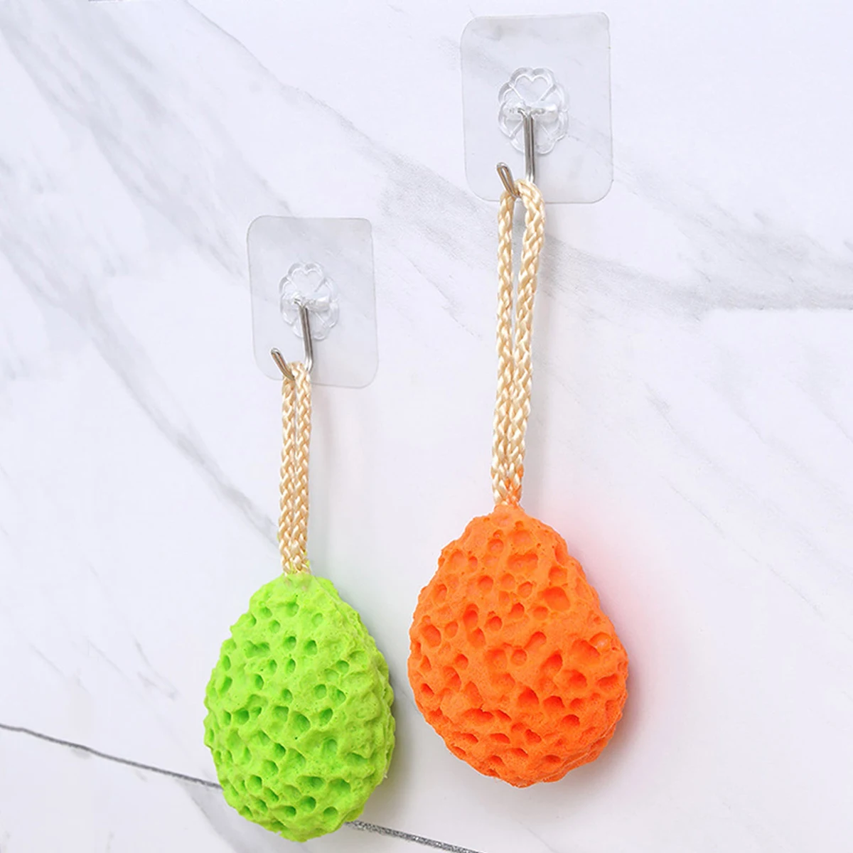 1pc-Soft Bath Ball Water Droplet Honeycomb Shower Bath Sponge