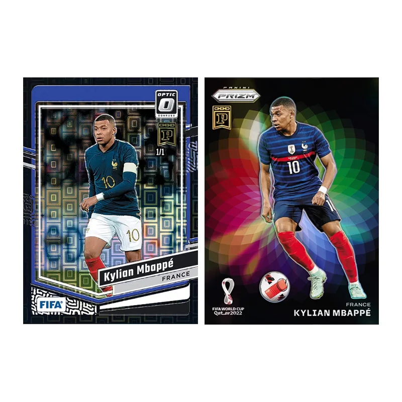 محلية الصنع لتقوم بها بنفسك بانيني فيفا سلسلة كرة القدم كيليان Mbappe التوقيع اللون بطاقة فلاش اللعب هدية #6