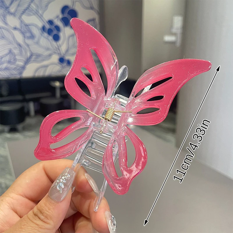 Jelly Butterfly Hair Claw Crab Ponytail Hair Accessories For Women Hair Clips Hairpins Girls Barrettes Headbands